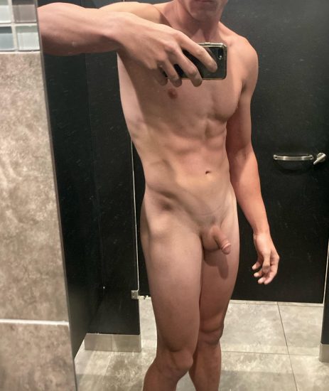 Fit guy with a soft cock