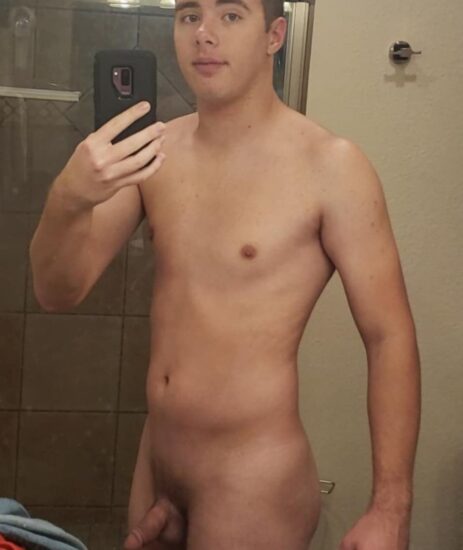 Selfie boy with soft cock