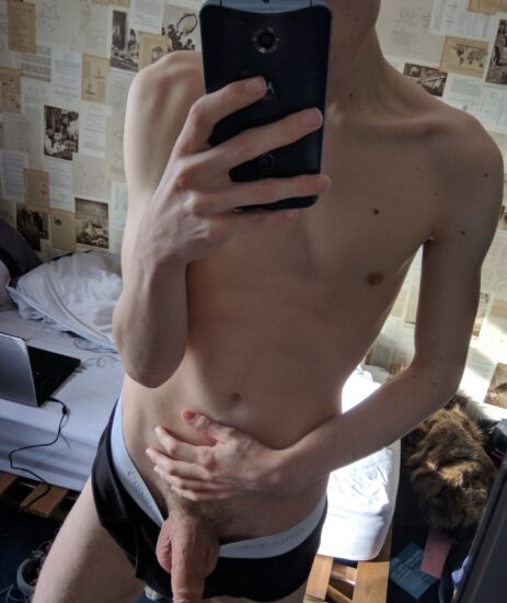 Selfie boy with the cock out