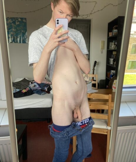 Tall twink with a soft dick